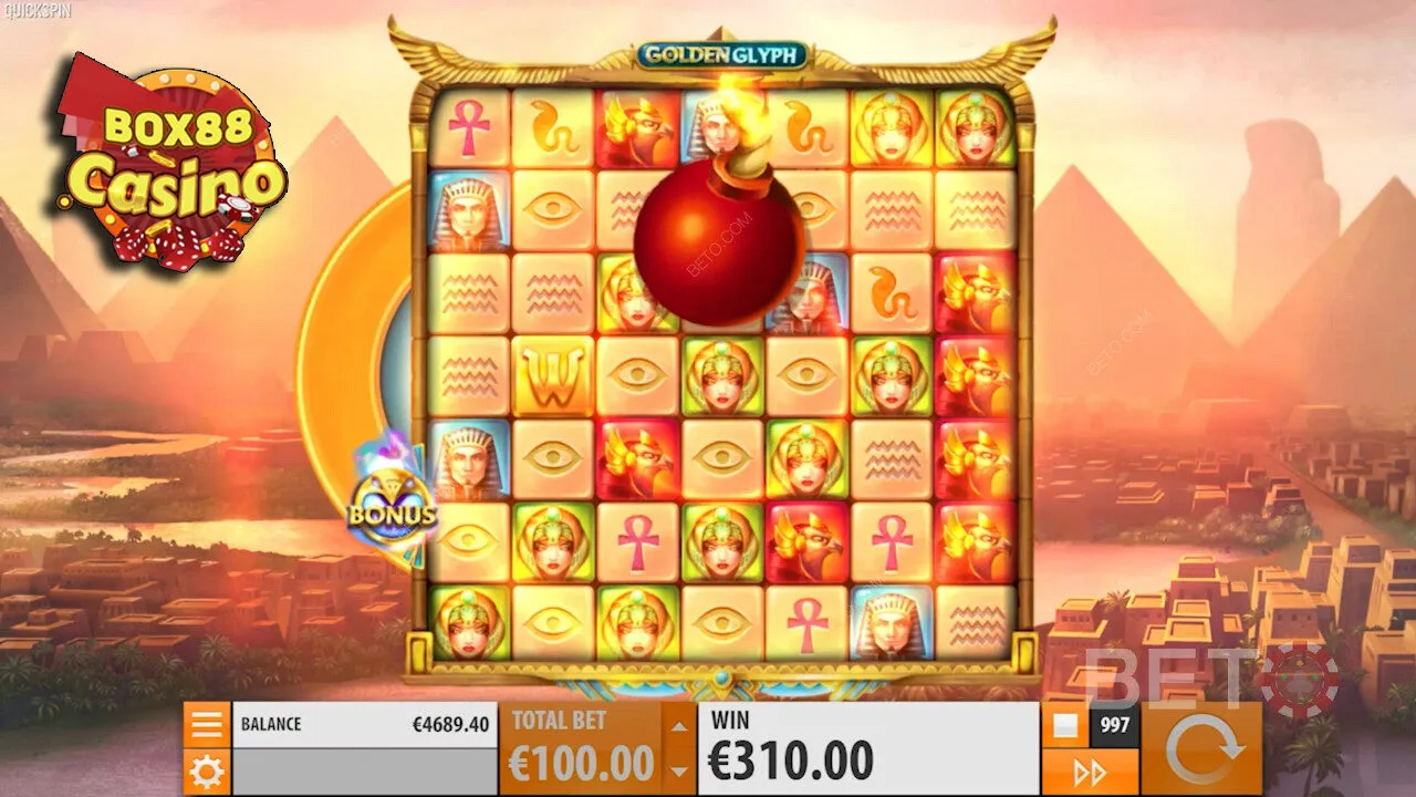 Các tính năng thưởng trong game Golden Glyph 3